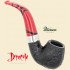 Peterson Dracula 9mm Filter Sandblast Black Bent Billiard Pipe 221