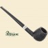 Peterson Junior Sandblast Black Silver Mounted Small Straight Canted Apple Pipe