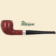 Peterson Junior Terracotta Smooth Silver Mounted Small Straight Pear Pipe