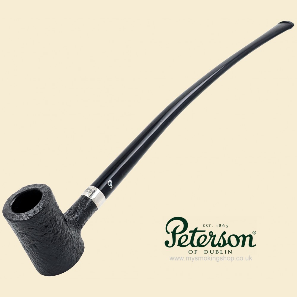 Peterson Churchwarden Tankard Curved Pipe Black Sandblast