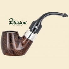 Peterson Deluxe Silver Mounted System Dark Bent Smooth Pipe 20FB