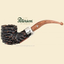 Peterson Derry Rustic 9mm Filter Bent Pot Pipe 01