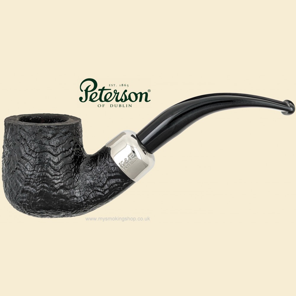 Peterson Irishmade Army 9mm Filter Sandblast Bent Pot Pipe 01