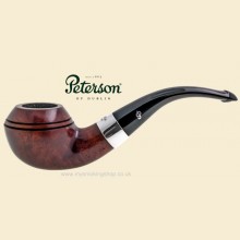Peterson Kildare Smooth Silver Mounted 9mm Filter Bent Rhodesian Pipe 999