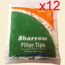 Sharrow Skinny XL Filter Tips 12 Bags of 200