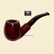 Sir Del Nobile Cherry 9mm Filter Smooth Bent Large Billiard Pipe sdnc5