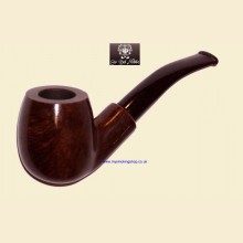 Sir Del Nobile Walnut 9mm Filter Smooth Bent Large Billiard Pipe sdnw5