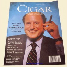 Cigar Aficionado Magazine Spring 1995 - Revlons Ron Perelman Cover