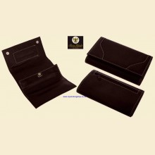 Ben Wade High Quality Black Leather Roll Up Button Zip Rolling Tobacco Pouch p303