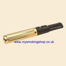 Dunhill Shortie Gold Plate Engine Turned Lines Cigarette Holder CH6405