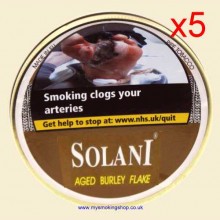 Solani Aged Burley Flake Blend 656 Pipe Tobacco 5 x 50g Tins