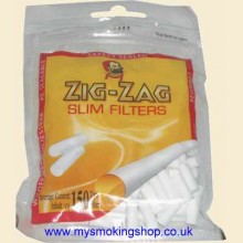 ZigZag Slim Paper Wrapped Filter Tips 1 Bag of 150