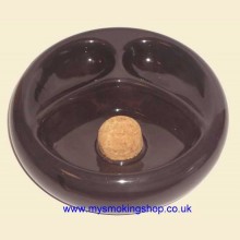 Ceramic Black 2 Pipe Rest Knocker Ashtray 520715