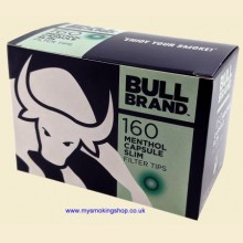 Bull Brand Slimline Menthol CAPSULE Filter Tips 1 Box of 160