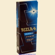 Rizla Polar Blast Extra Slim Crushball Filter Tips 1 Pack of 60